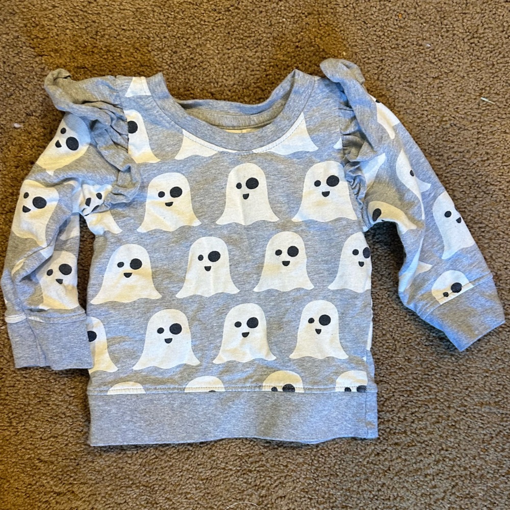 Monica + Andy Ruffle Shoulder Ghost Sweatshirt 2T